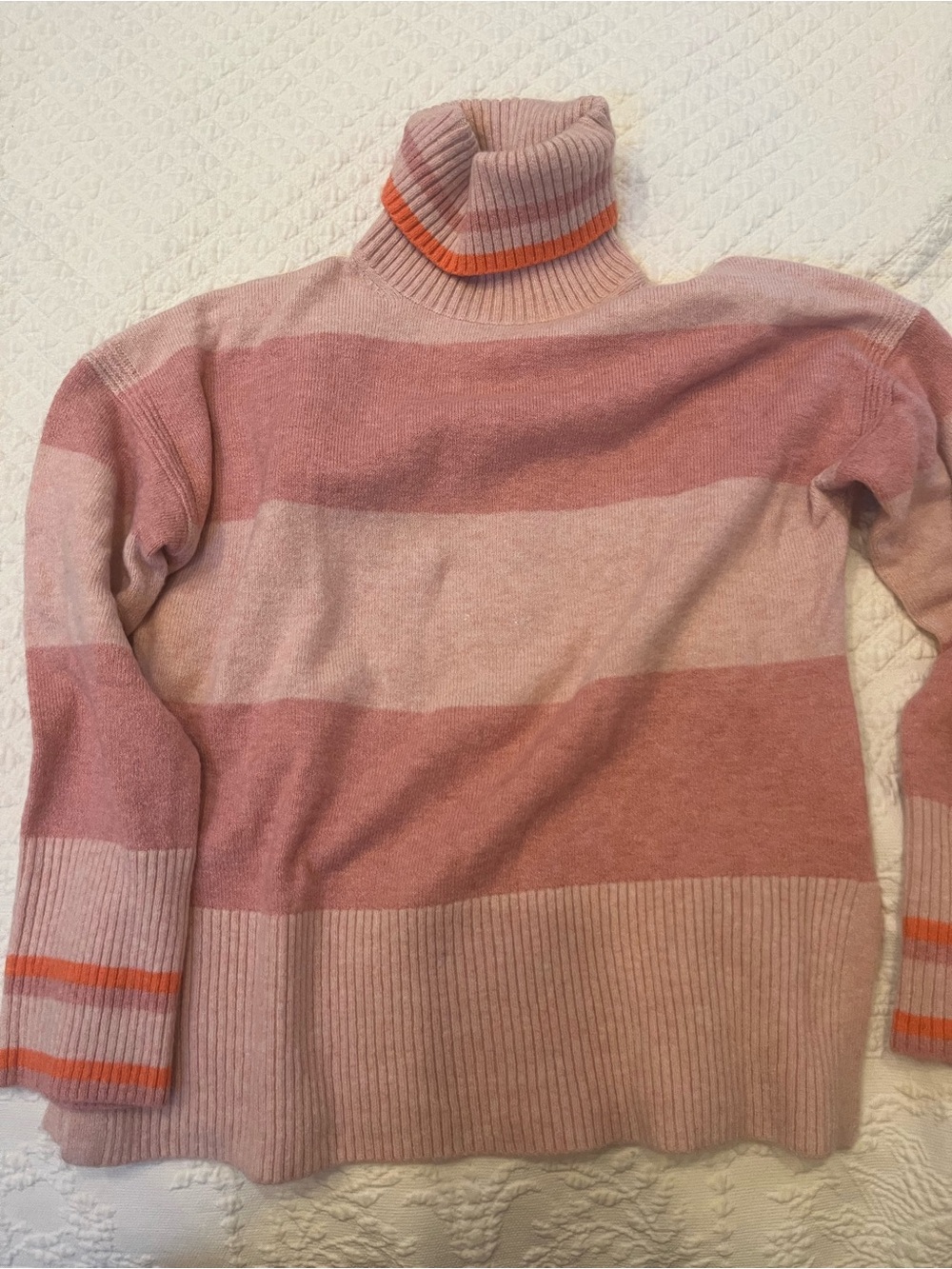 Striped Turtleneck Sweater size XXS - Pink